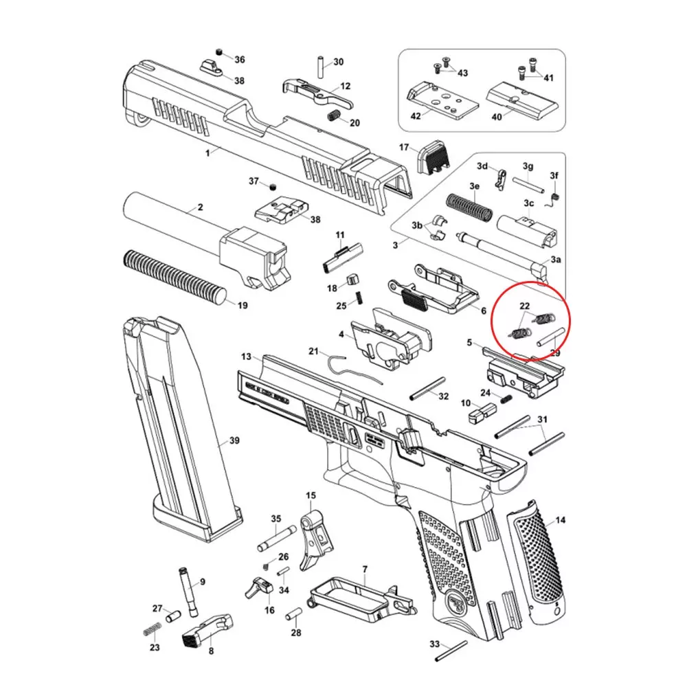 Eemann Tech Trigger bar Spring für CZ P-10-Artikelnummer-PN202403365-von-[manufacturer