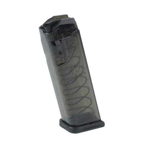 ETS - Polymer-Magazin für Glock 17 / 18 / 19 / 19X / 26 / 34 / 45 - 9x19 mm - 17 Schuss - Carbon Smoke Series